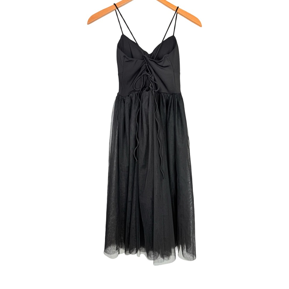Halara V Neck Backless Mesh Tulle Midi Dress Fairy Balletcore Whimsigoth NWT - Picture 7 of 12